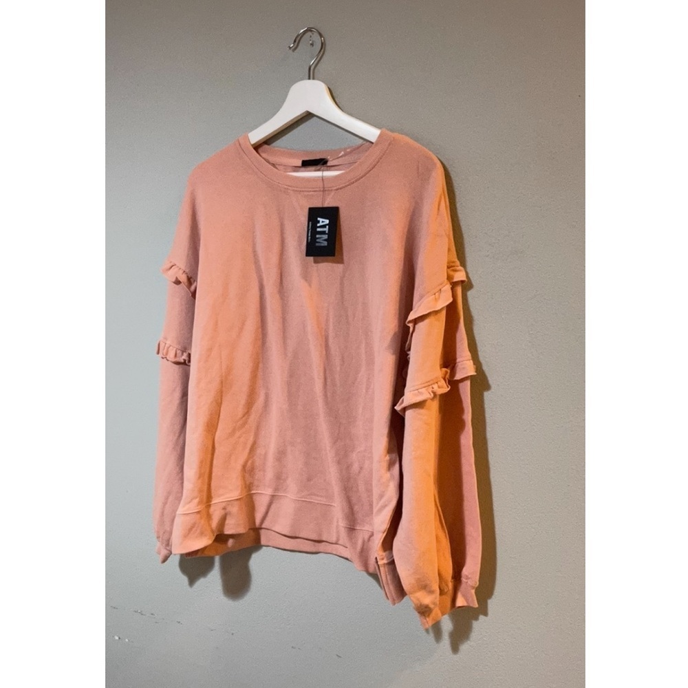 ATM Ruffle Sleeve Sweatshirt.